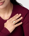 Natural Opal Doodhiya Ring in 18K Gold Buy from Myra Gems