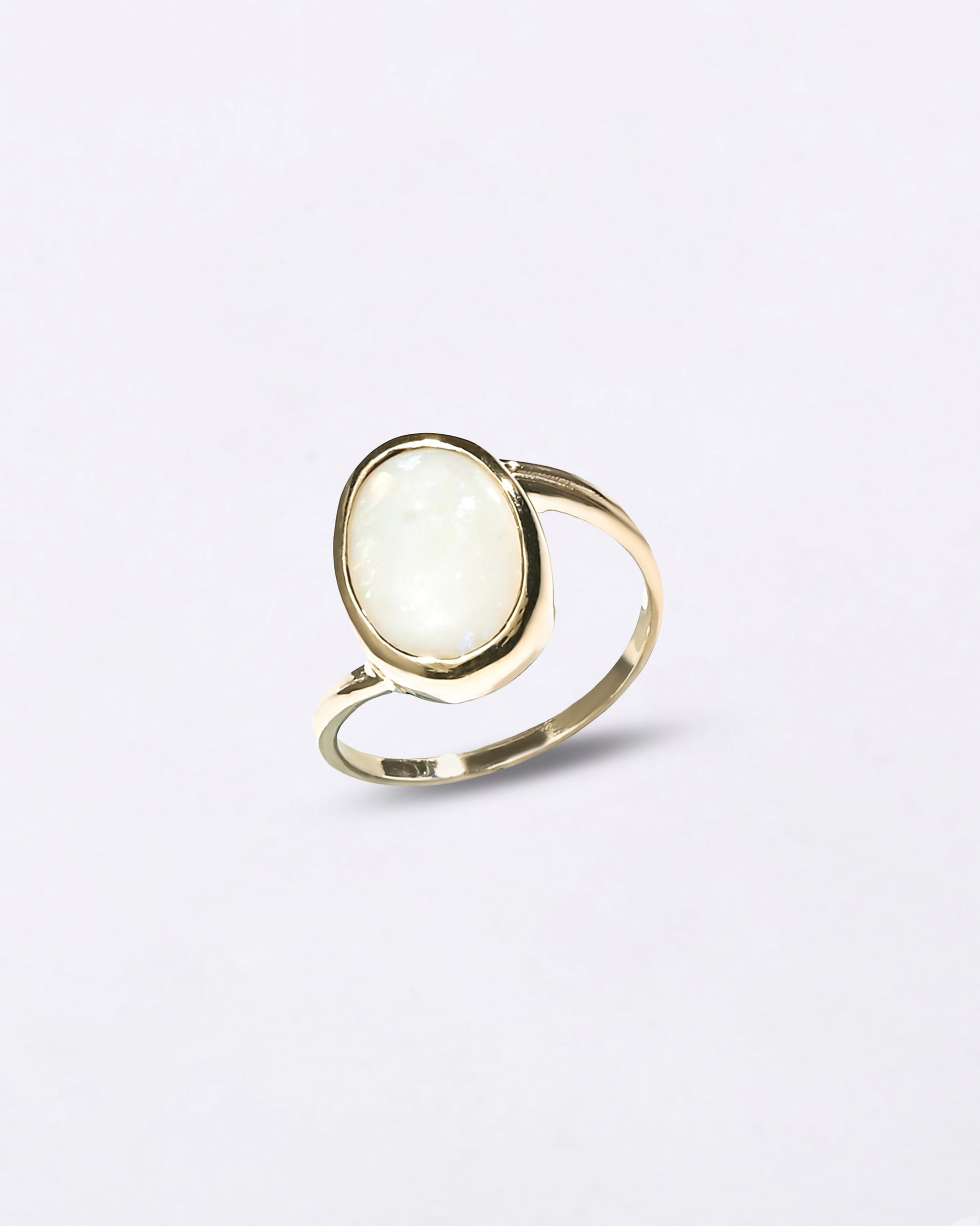 Natural Opal Doodhiya Ring in 18K Gold Buy from Myra Gems