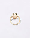 Silver Opal Stone Ring in 18K Gold from Myra Gems