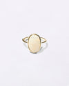 Silver Opal Stone Ring in 18K Gold from Myra Gems