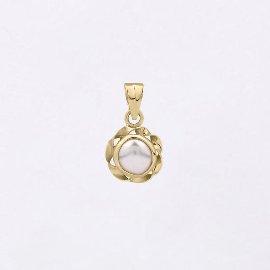 Original Pearl Moti Pendant in 18K Hallmark Gold from Myra Gems