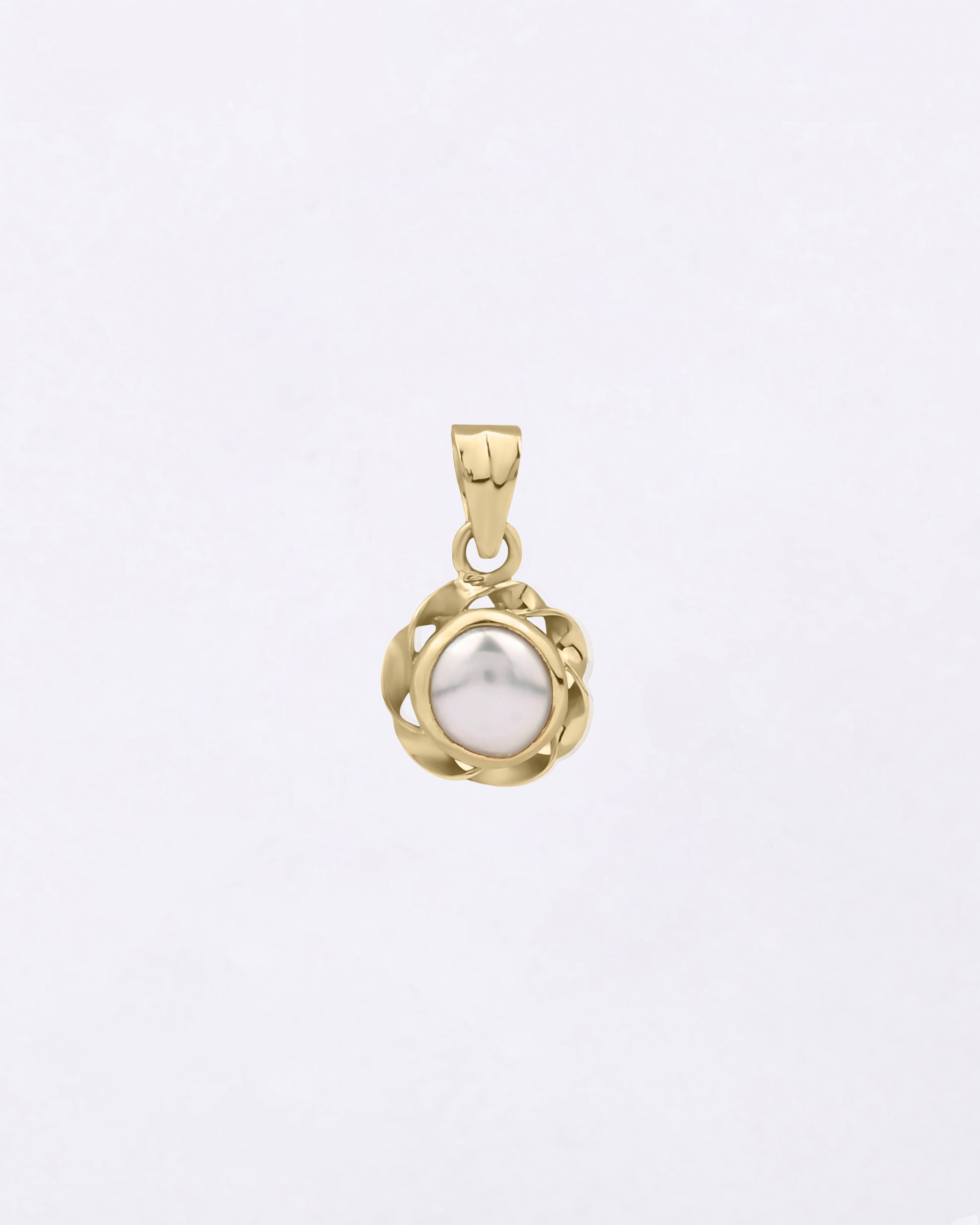 Original Pearl Moti Pendant in 18K Hallmark Gold from Myra Gems