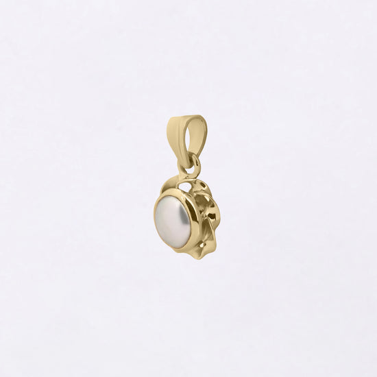 Original Pearl Moti Pendant in 18K Hallmark Gold from Myra Gems