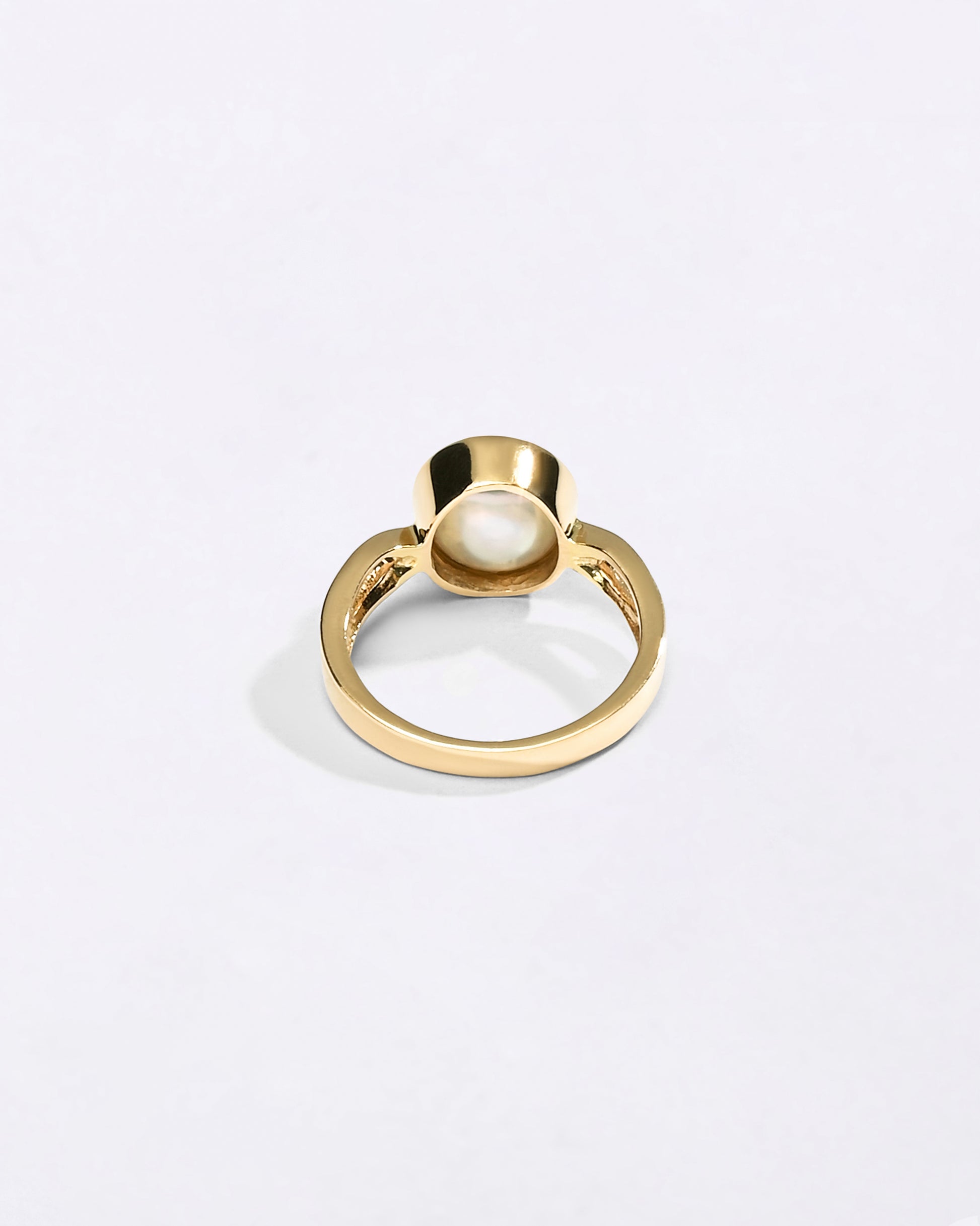 Keshi Pearl Ring in 18K Gold from Myra Gems