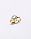 Keshi Pearl Ring in 18K Gold from Myra Gems