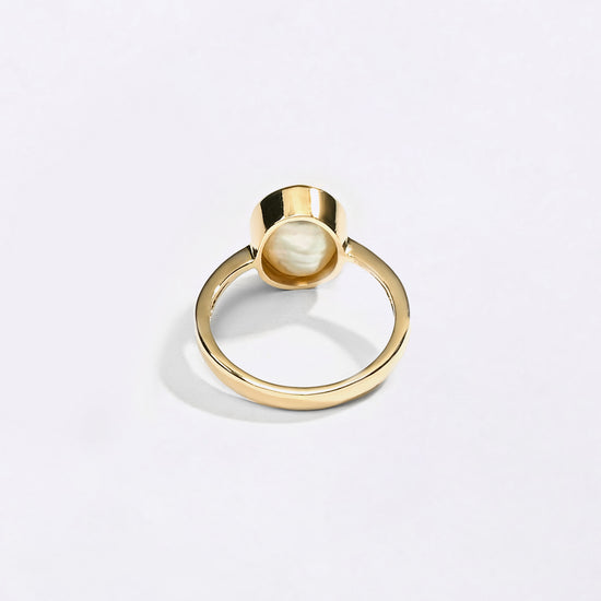 Uneven Pearl Ring In 18K Gold from Myra gems