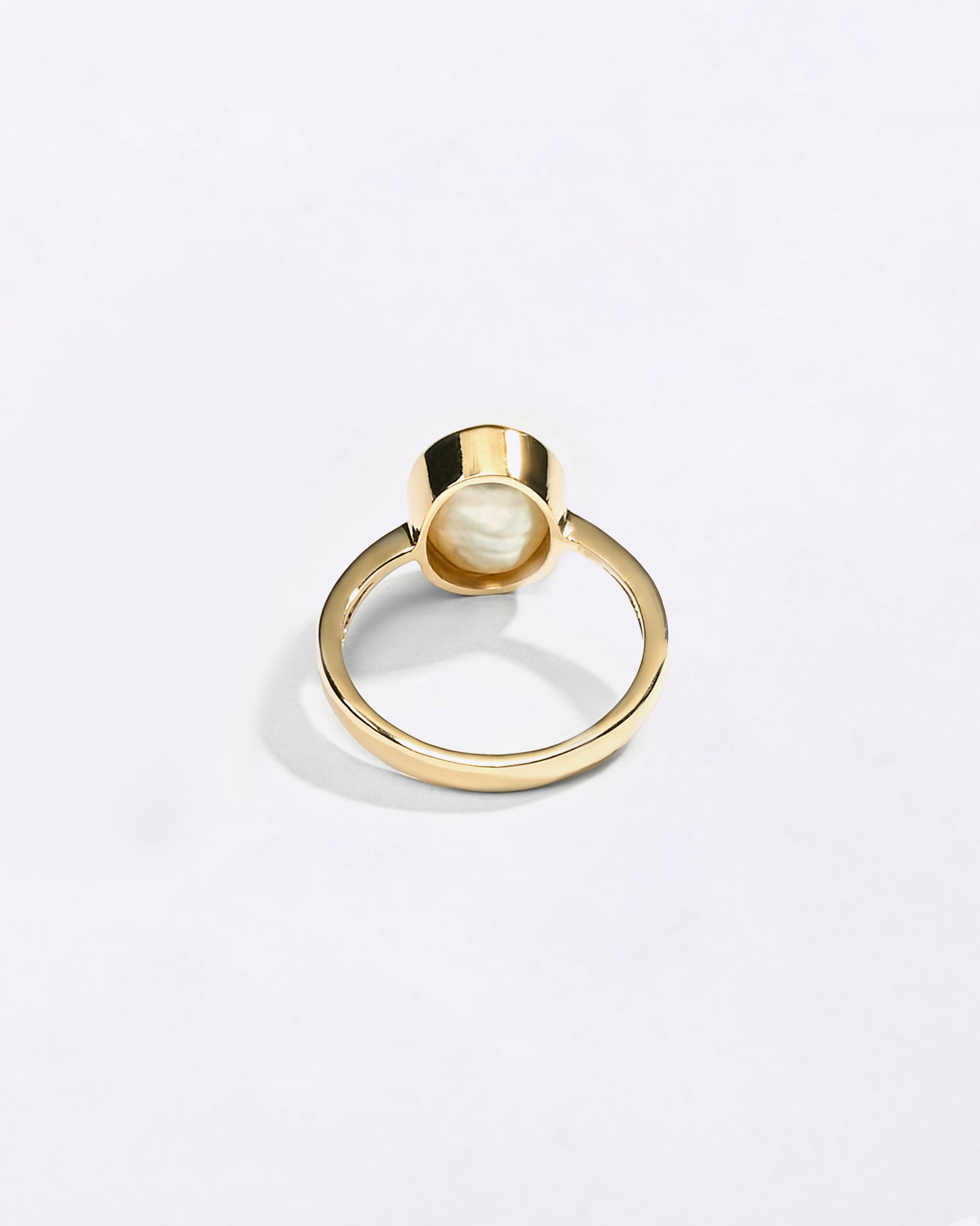 Uneven Pearl Ring In 18K Gold from Myra gems