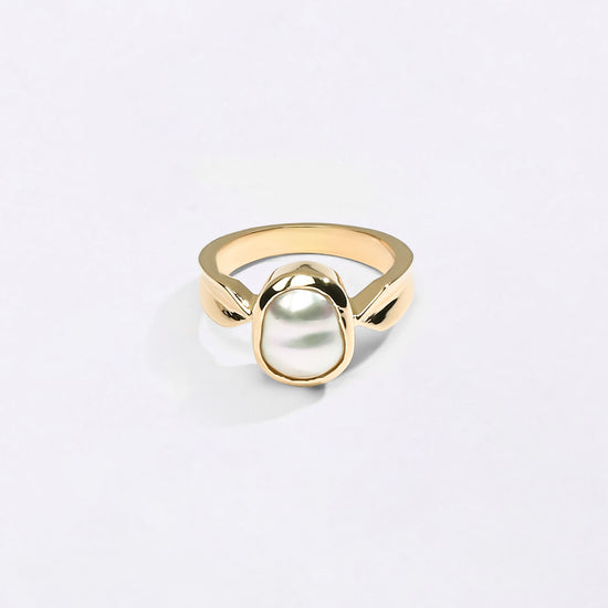 Keshi Pearl Ring in 18K Gold for Female from Myra Gems