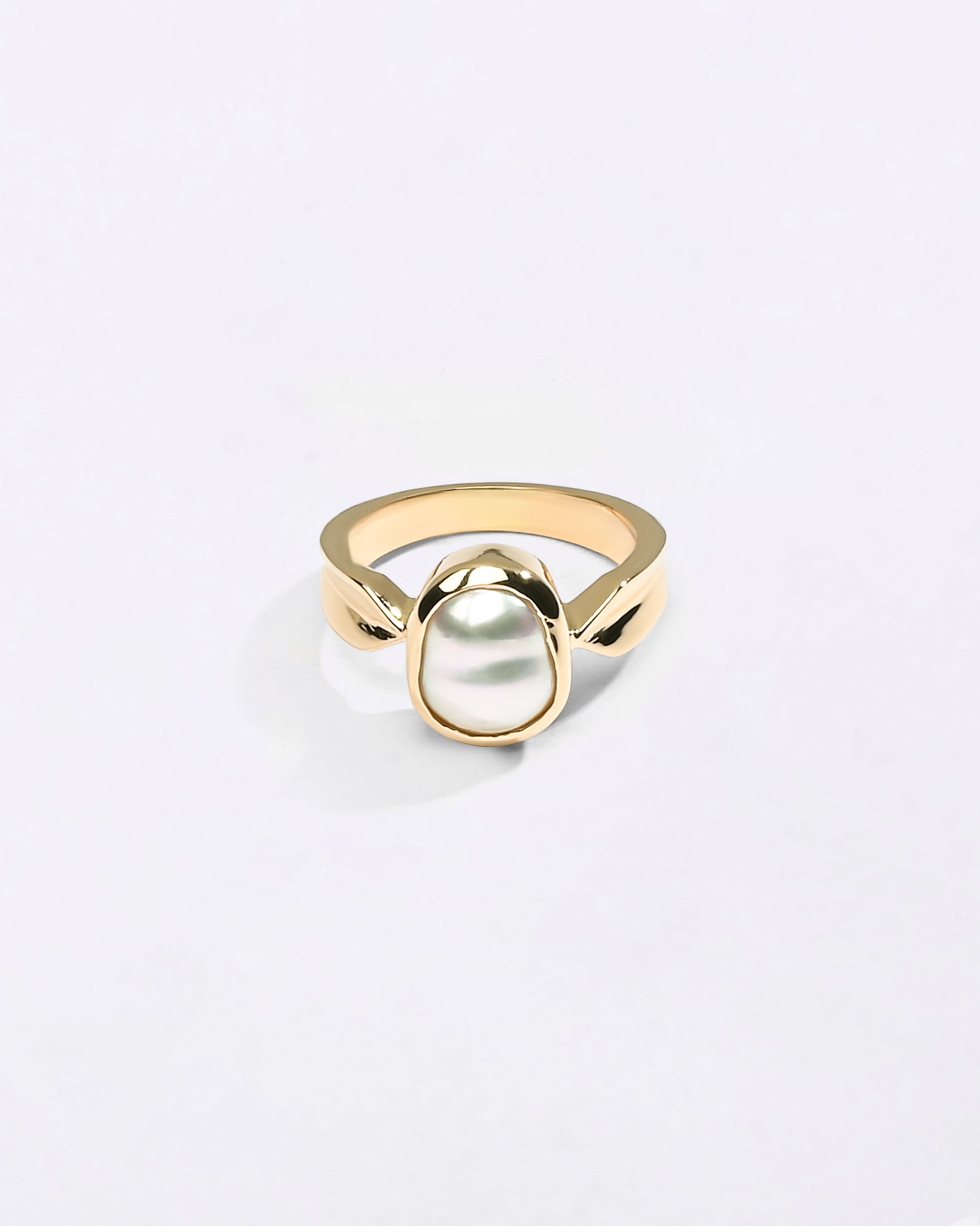Keshi Pearl Ring in 18K Gold for Female from Myra Gems