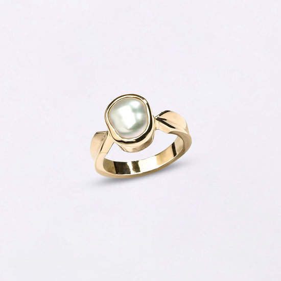 Keshi Pearl Ring in 18K Gold for Female from Myra Gems