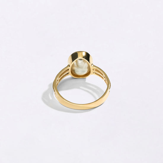 Keshi Pearl Ring in 18K Gold for Male from Myra Gems