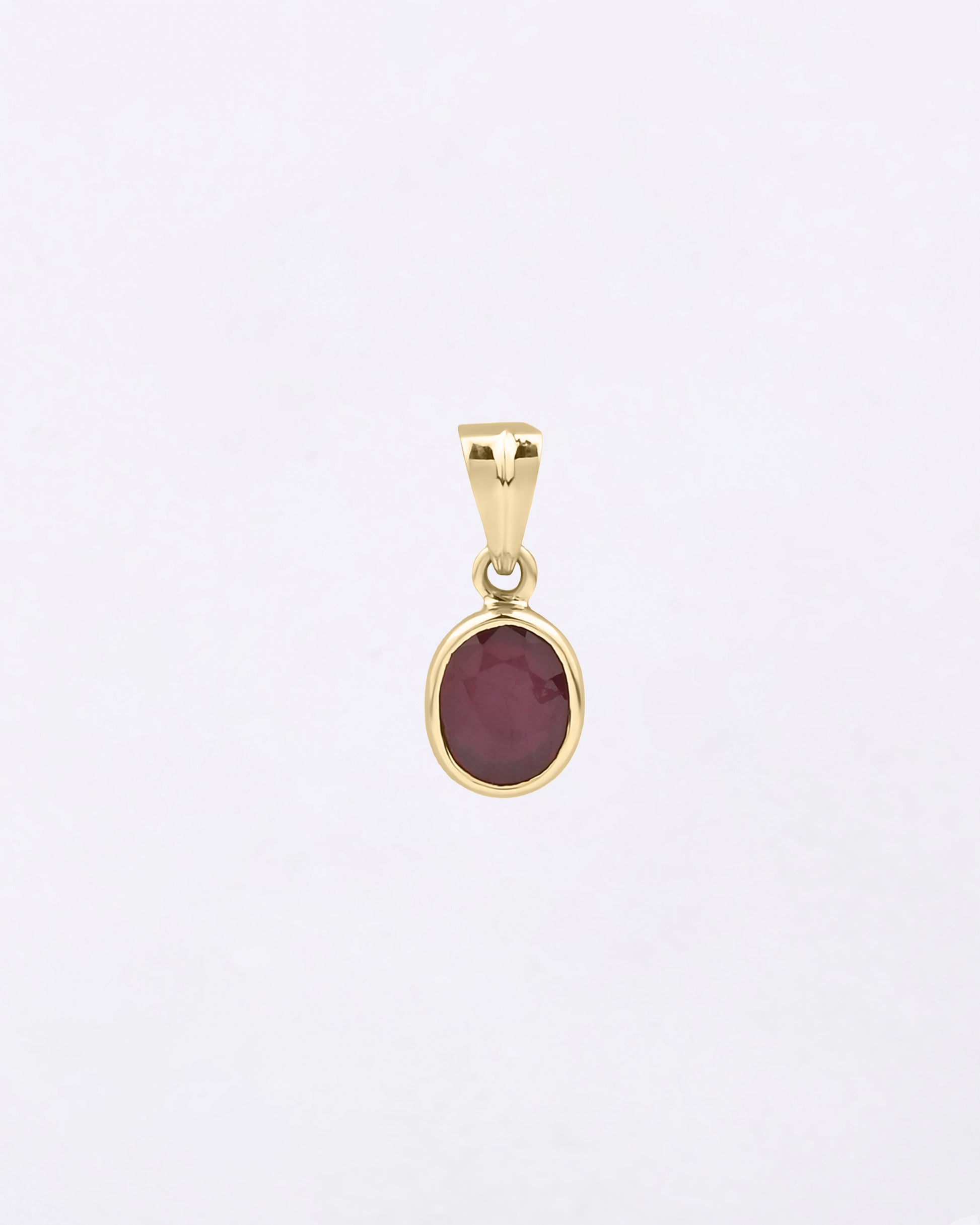 Plain Manik Pendant in 18K Gold from Myra Gems