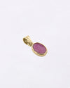Plain Ruby Pendant in 750 Hallmark Gold from Myra Gems