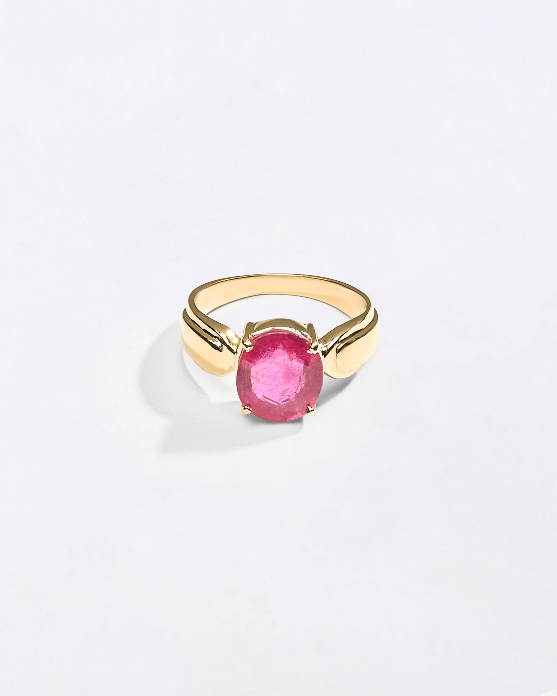 Rashi Wearing Ruby in Gold from Myra Gems