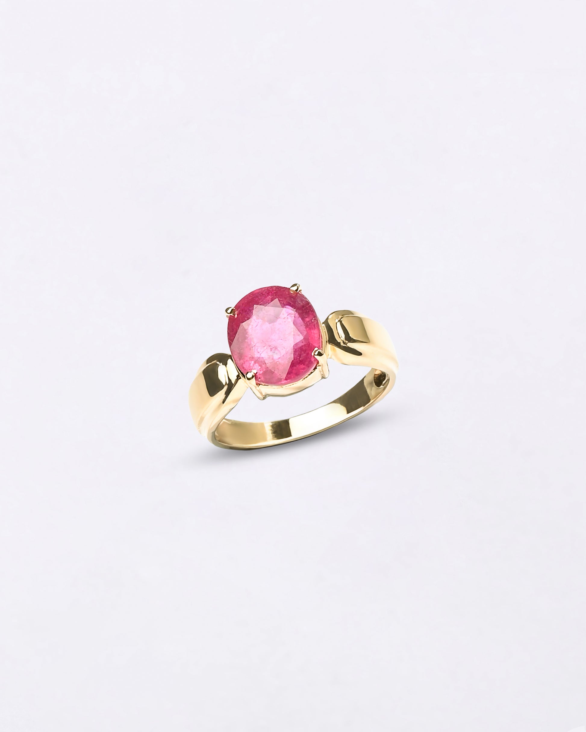Rashi Wearing Ruby in Gold from Myra Gems