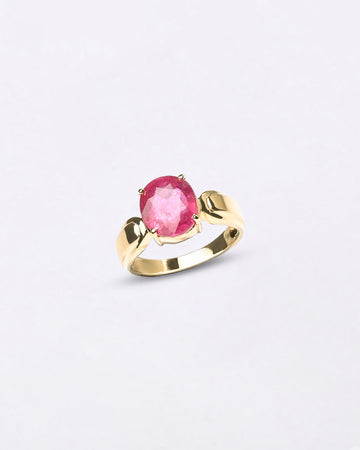 Rashi Wearing Ruby in Gold from Myra Gems