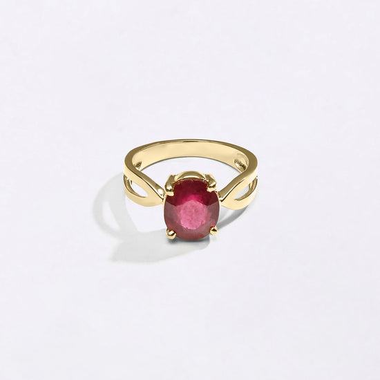 Female Ring in Ruby in 18K Gold Buy from Myra Gems