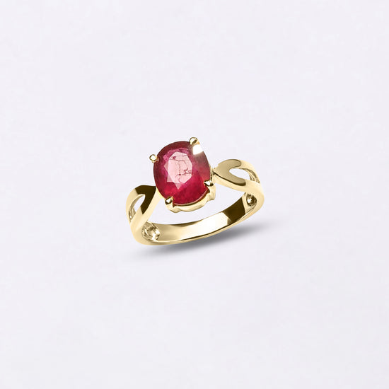 Female Ring in Ruby in 18K Gold Buy from Myra Gems