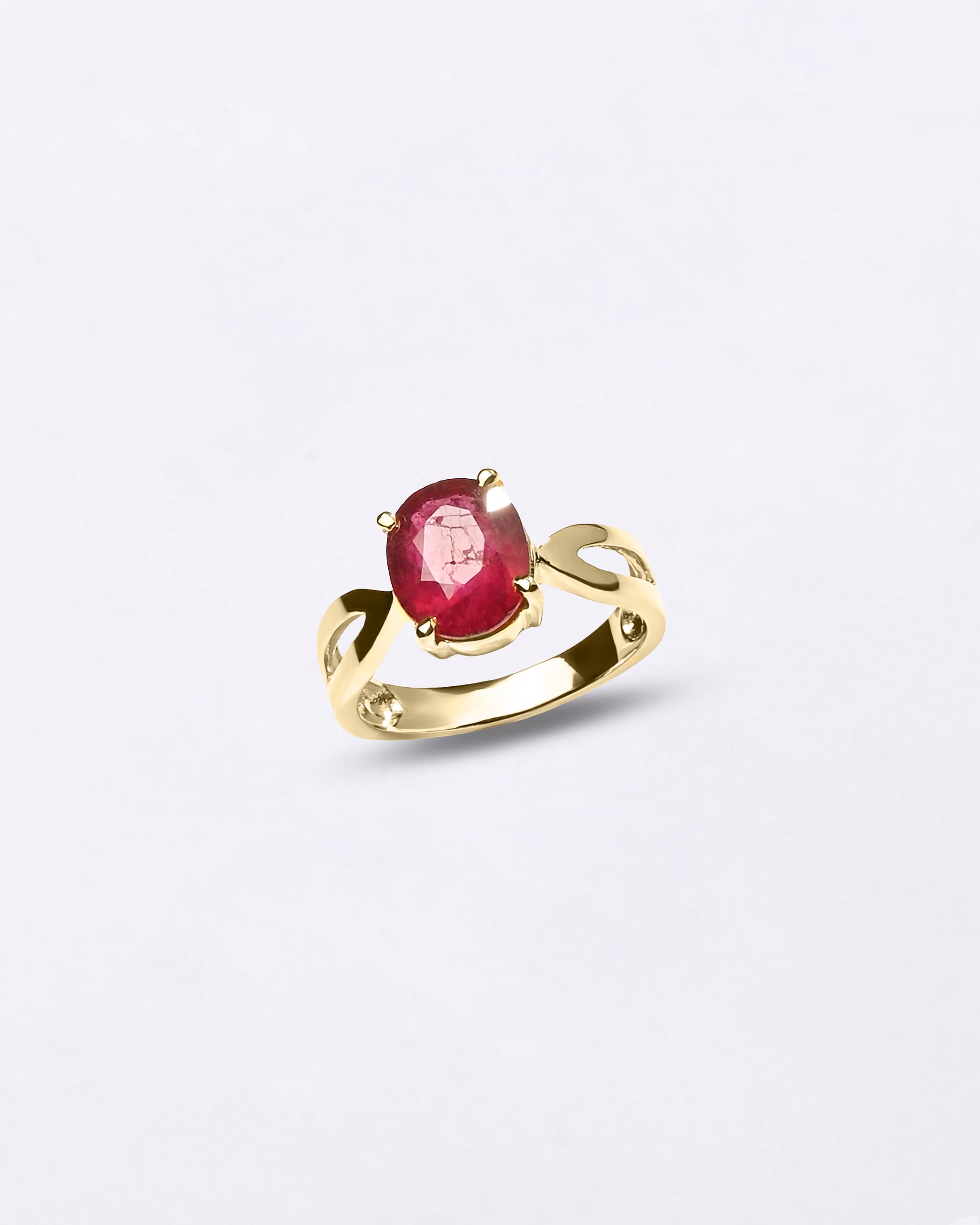 Female Ring in Ruby in 18K Gold Buy from Myra Gems