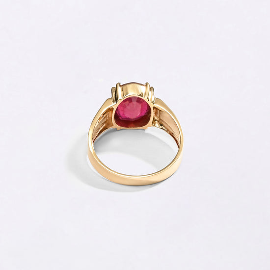 Red Color Ruby in 18K Gold Buy from Myra Gems