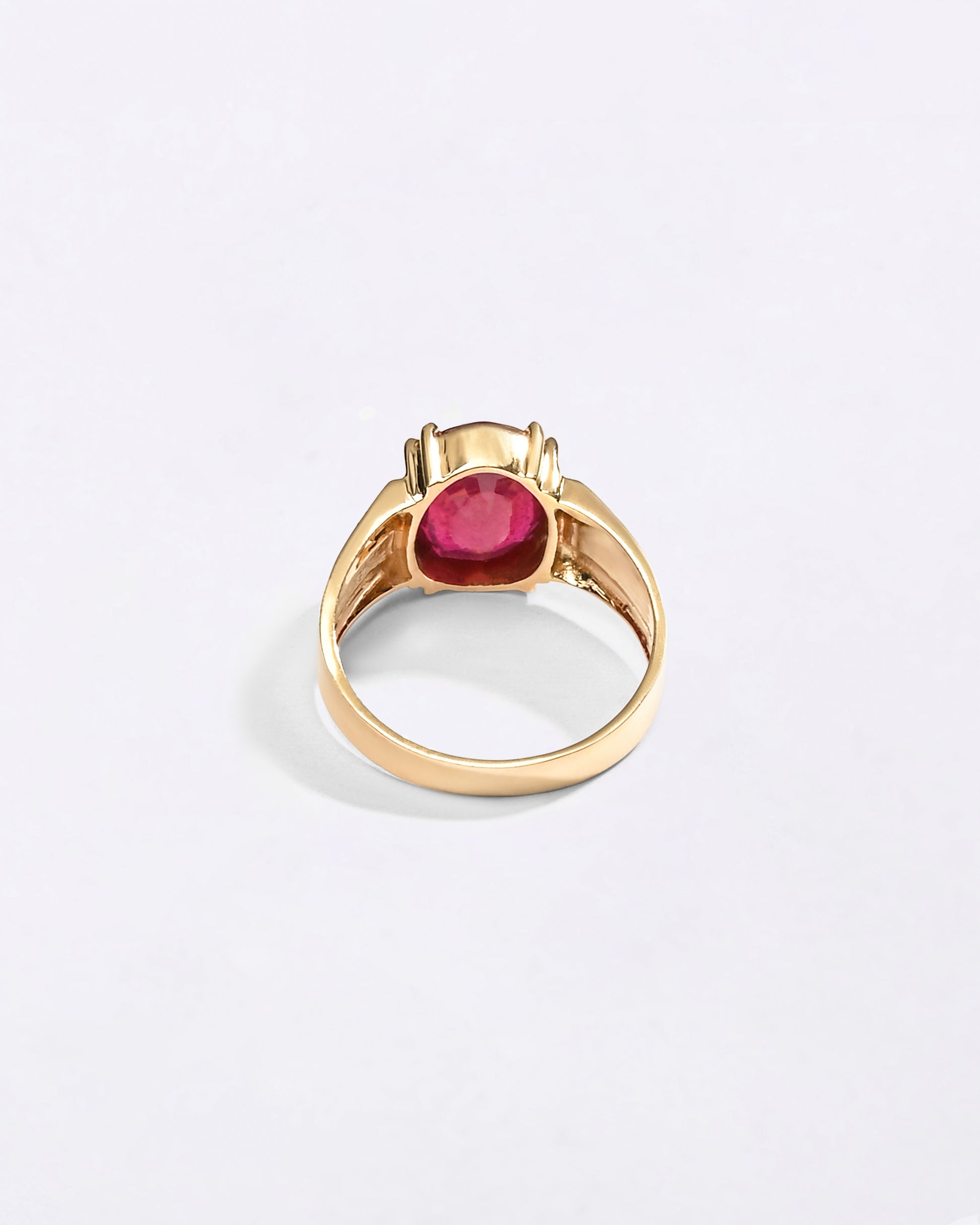 Red Color Ruby in 18K Gold Buy from Myra Gems