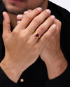 Red Color Ruby in 18K Gold Buy from Myra Gems