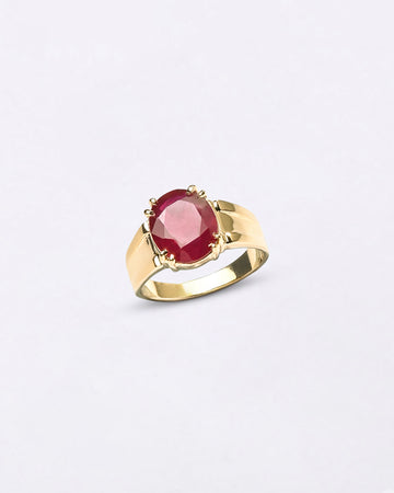 Red Color Ruby in 18K Gold Buy from Myra Gems