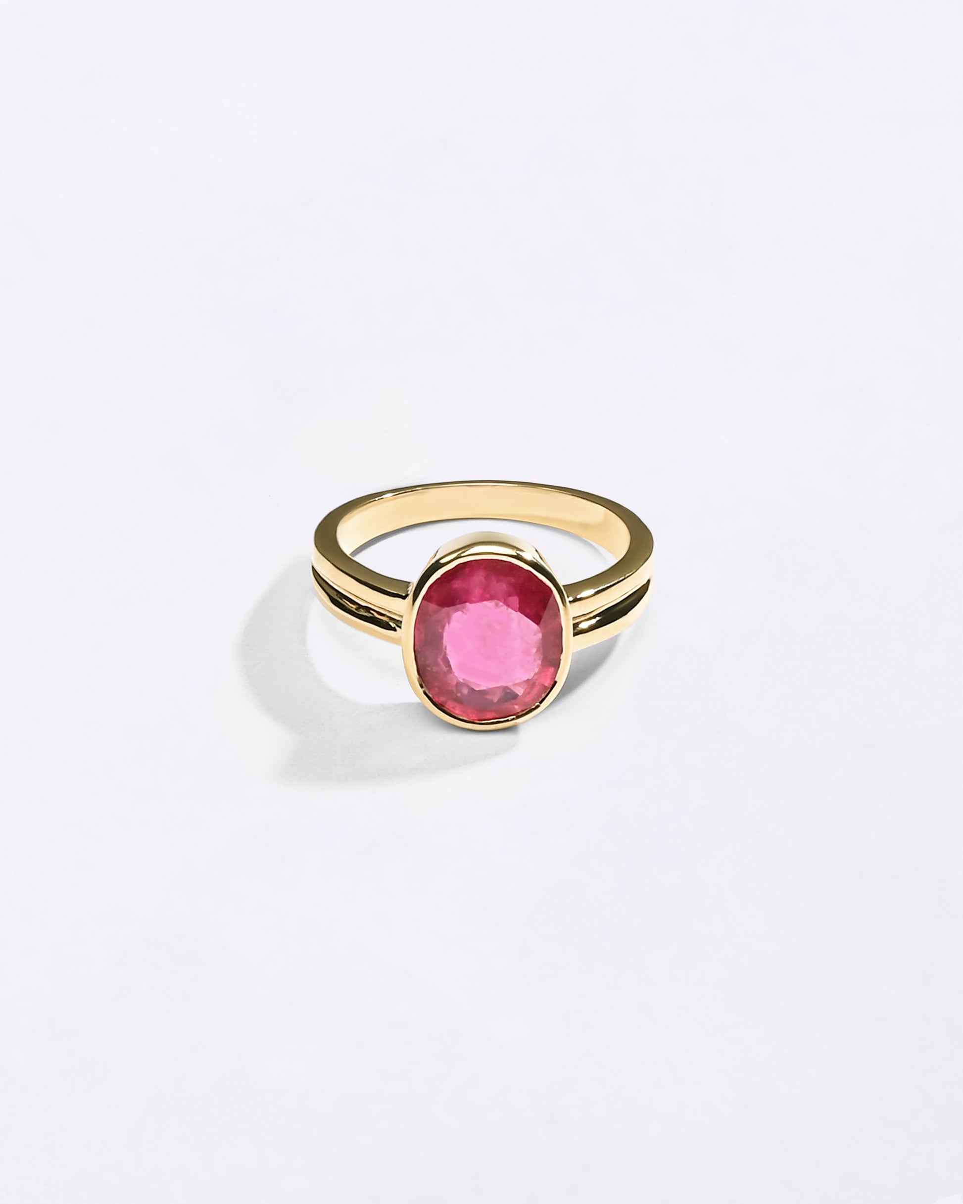 Unisex Designs for Rings in Ruby in 18K Gold Buy from Myra Gems