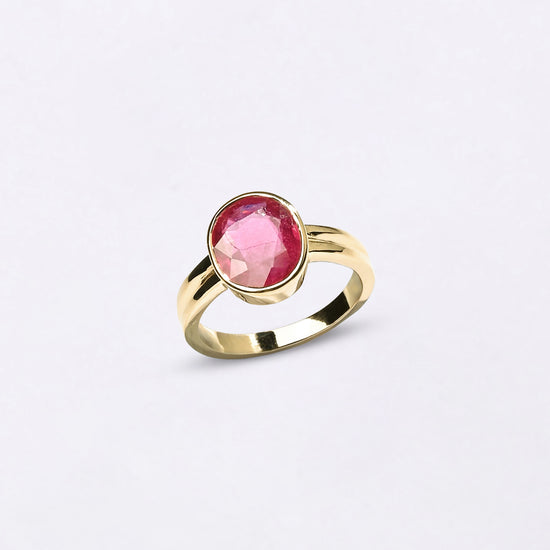 Unisex Designs for Rings in Ruby in 18K Gold Buy from Myra Gems
