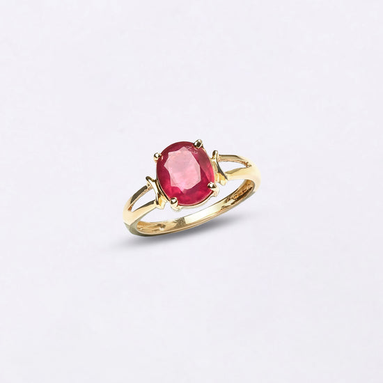 Benefits of Ruby Manik for Female in 18K Gold Buy from Myra Gems