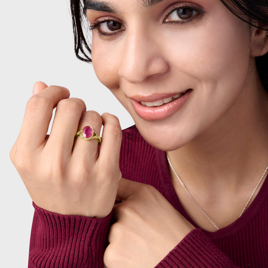 King of Gemstone Ruby in Goldr from Myra Gems