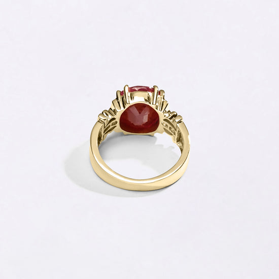 Gents Ring in Ruby in 18K Gold Buy from Myra Gems