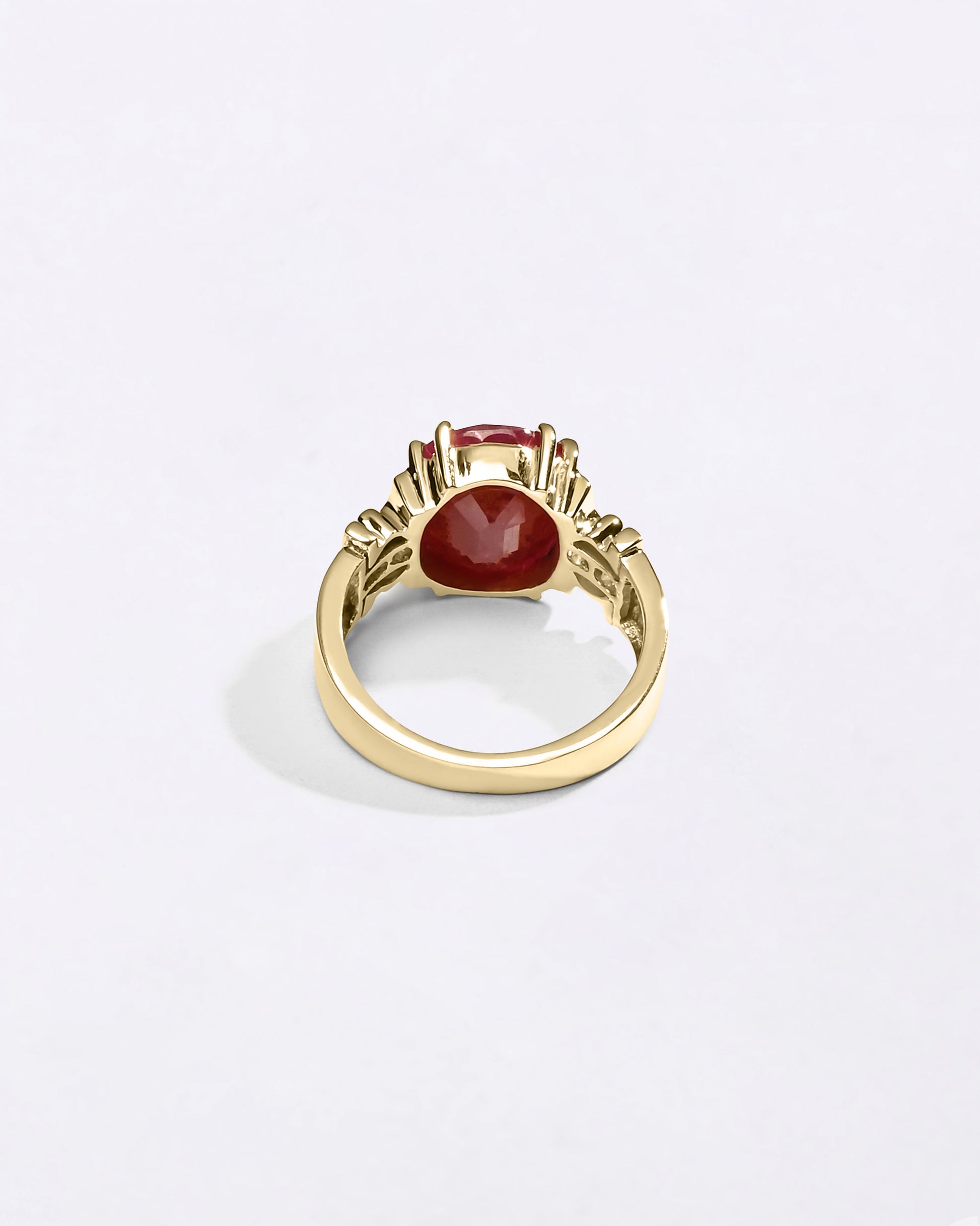 Gents Ring in Ruby in 18K Gold Buy from Myra Gems