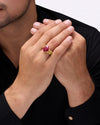 Gents Ring in Ruby in 18K Gold Buy from Myra Gems