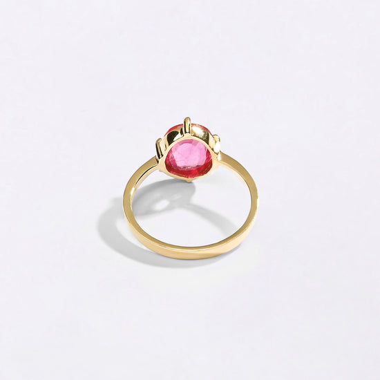 Pure Energy of Ruby Manik Ring in Hallmark Gold from Myra Gems