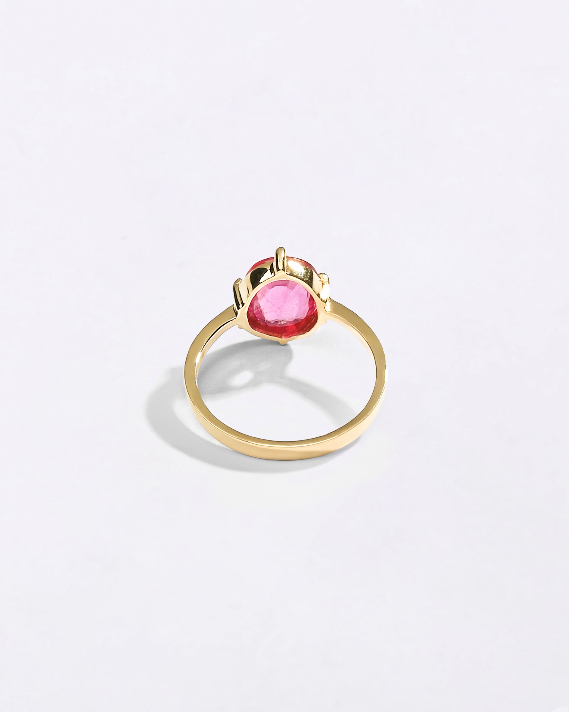 Pure Energy of Ruby Manik Ring in Hallmark Gold from Myra Gems