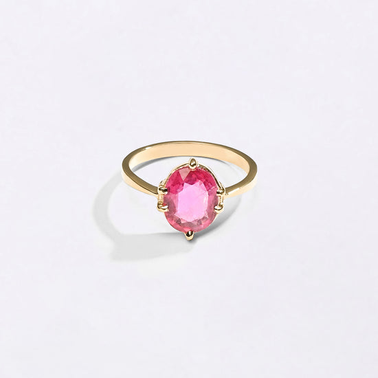 Pure Energy of Ruby Manik Ring in Hallmark Gold from Myra Gems