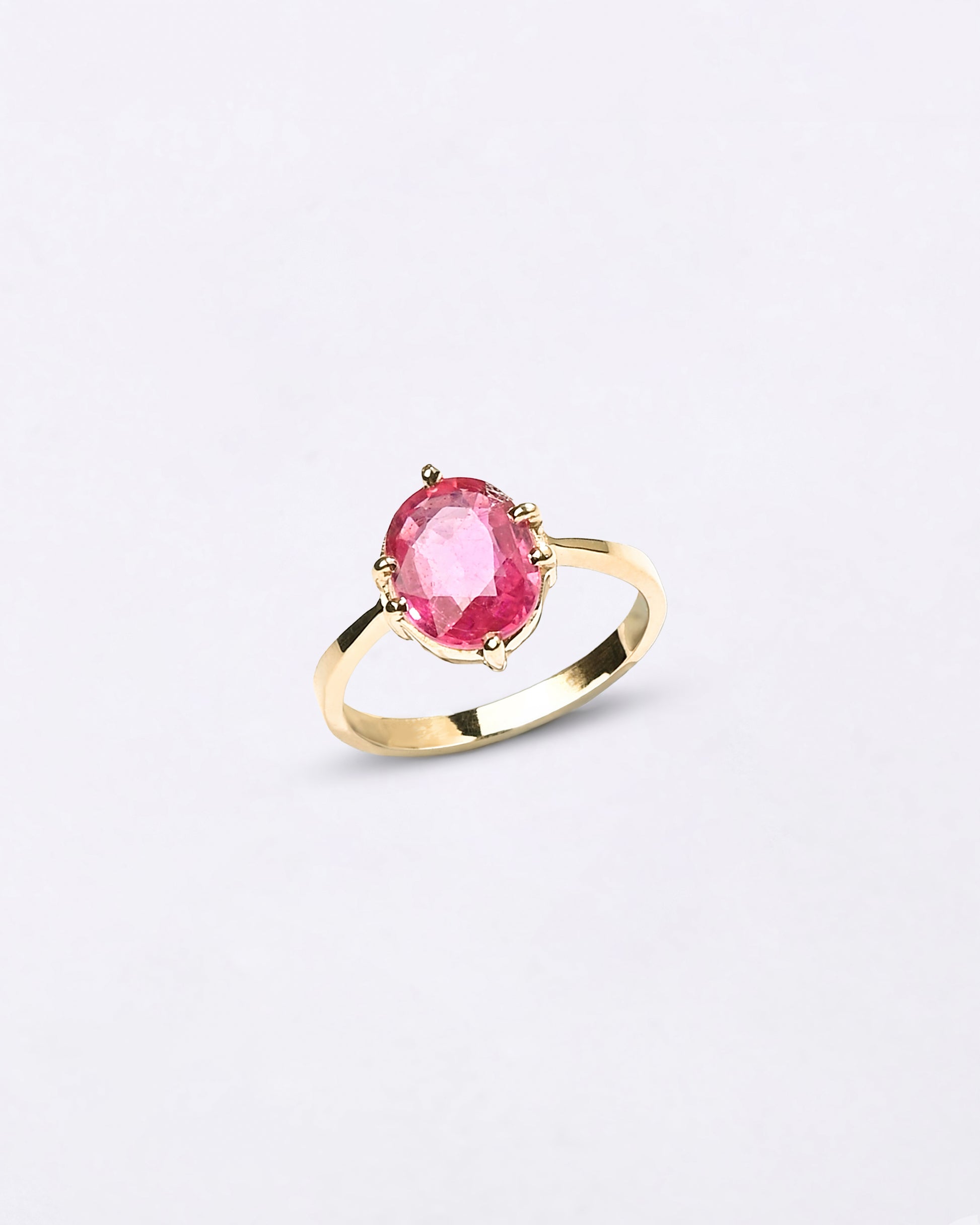 Pure Energy of Ruby Manik Ring in Hallmark Gold from Myra Gems