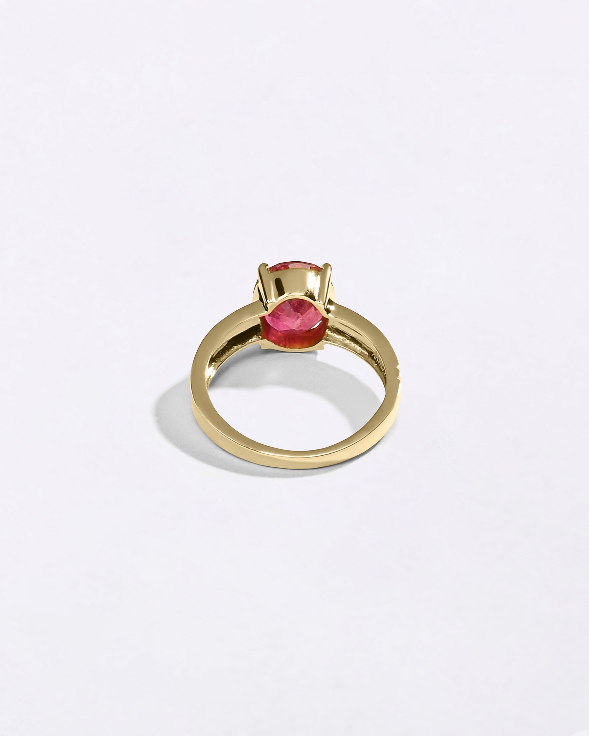 Male Wearing Ruby Ring for Love in 18K Gold from Myra Gems
