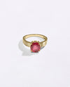 Male Wearing Ruby Ring for Love in 18K Gold from Myra Gems