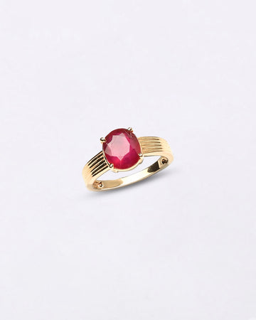 Astrology Ruby in Hallmark Gold from Myra Gems