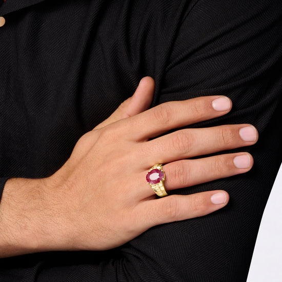 Myra statement of authenticity for gemstone jewelry on a light background