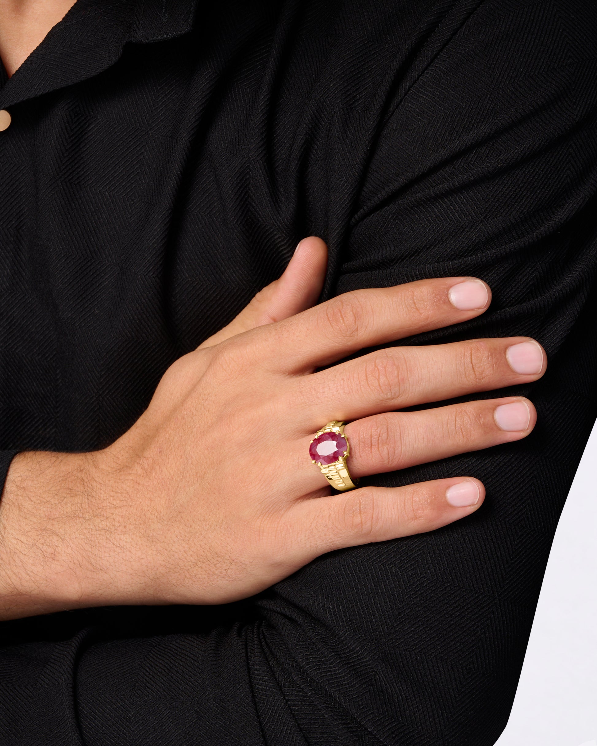Myra statement of authenticity for gemstone jewelry on a light background