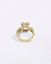 Elegant White Sapphire Gemstone 18K Gold Ring from Myra Gems