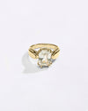 Elegant White Sapphire Gemstone 18K Gold Ring from Myra Gems