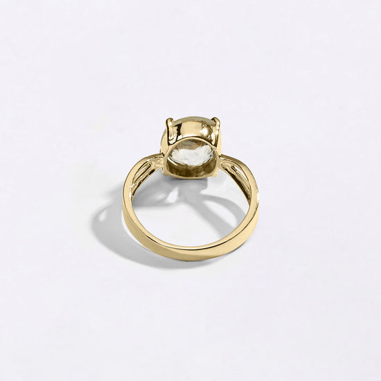 White Sapphire Desinger Ring in Gold from Myra Gems