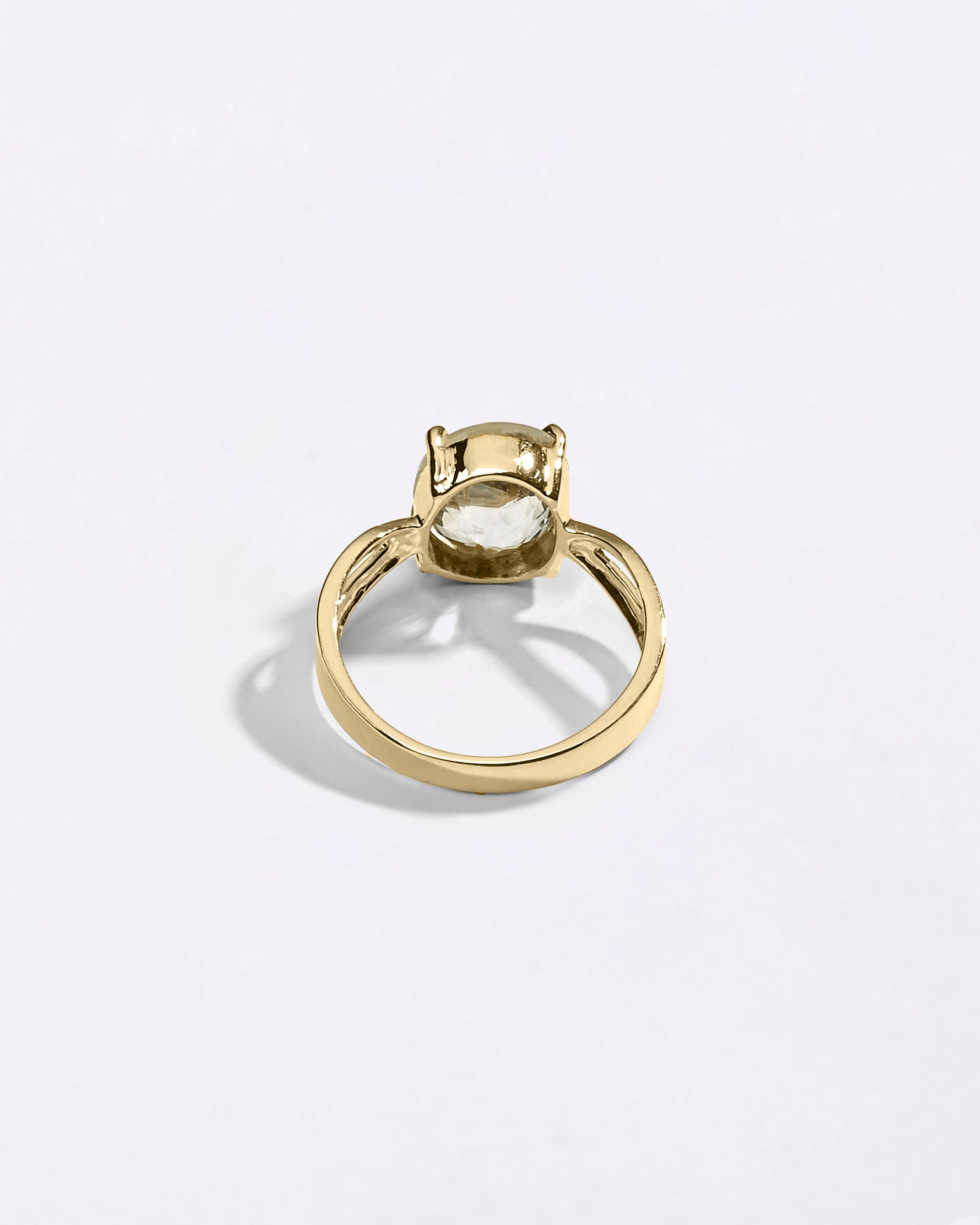 White Sapphire Desinger Ring in Gold from Myra Gems