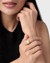 White Sapphire Desinger Ring in Gold from Myra Gems
