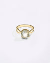 White Sapphire Desinger Ring in Gold from Myra Gems