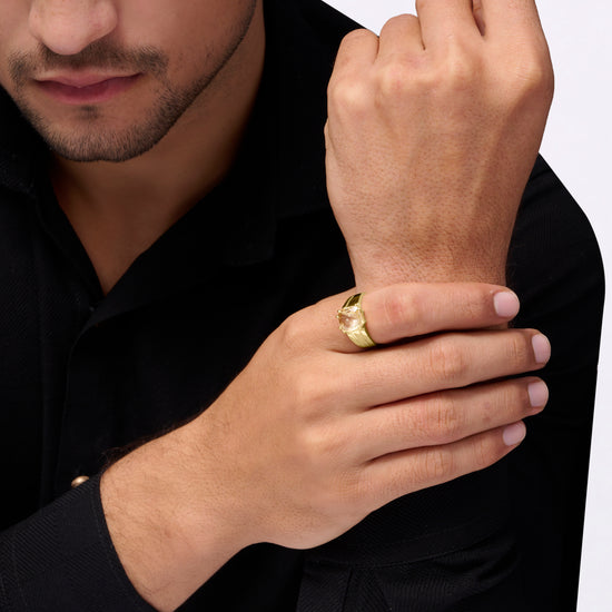 Guru Gemstone Ring for Men Design from Myra Gems
